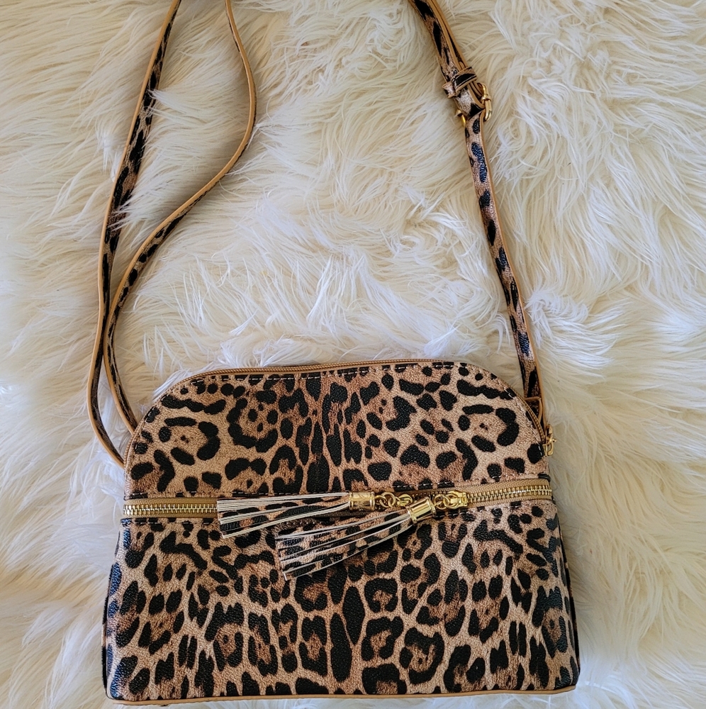 Leopard print cross body